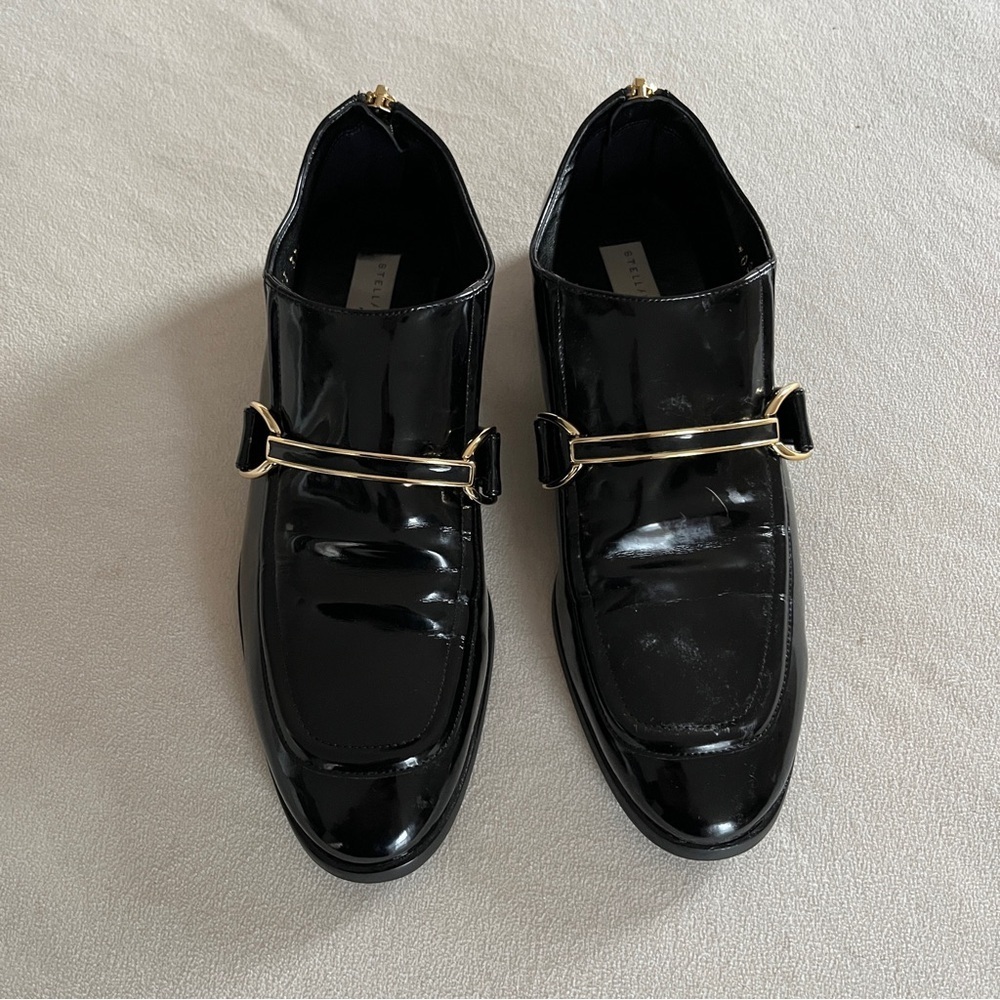 Stella McCartney Morgana Loafers in Black Patent Leather Size 37 US 7 - Picture 3 of 12
